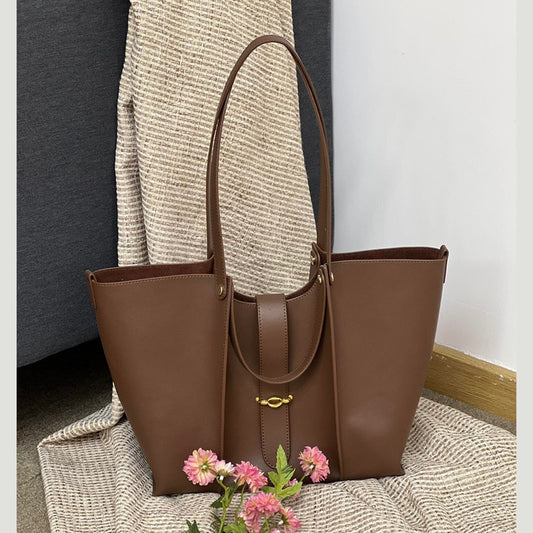 Euro Style Genuine Leather Tote Bag