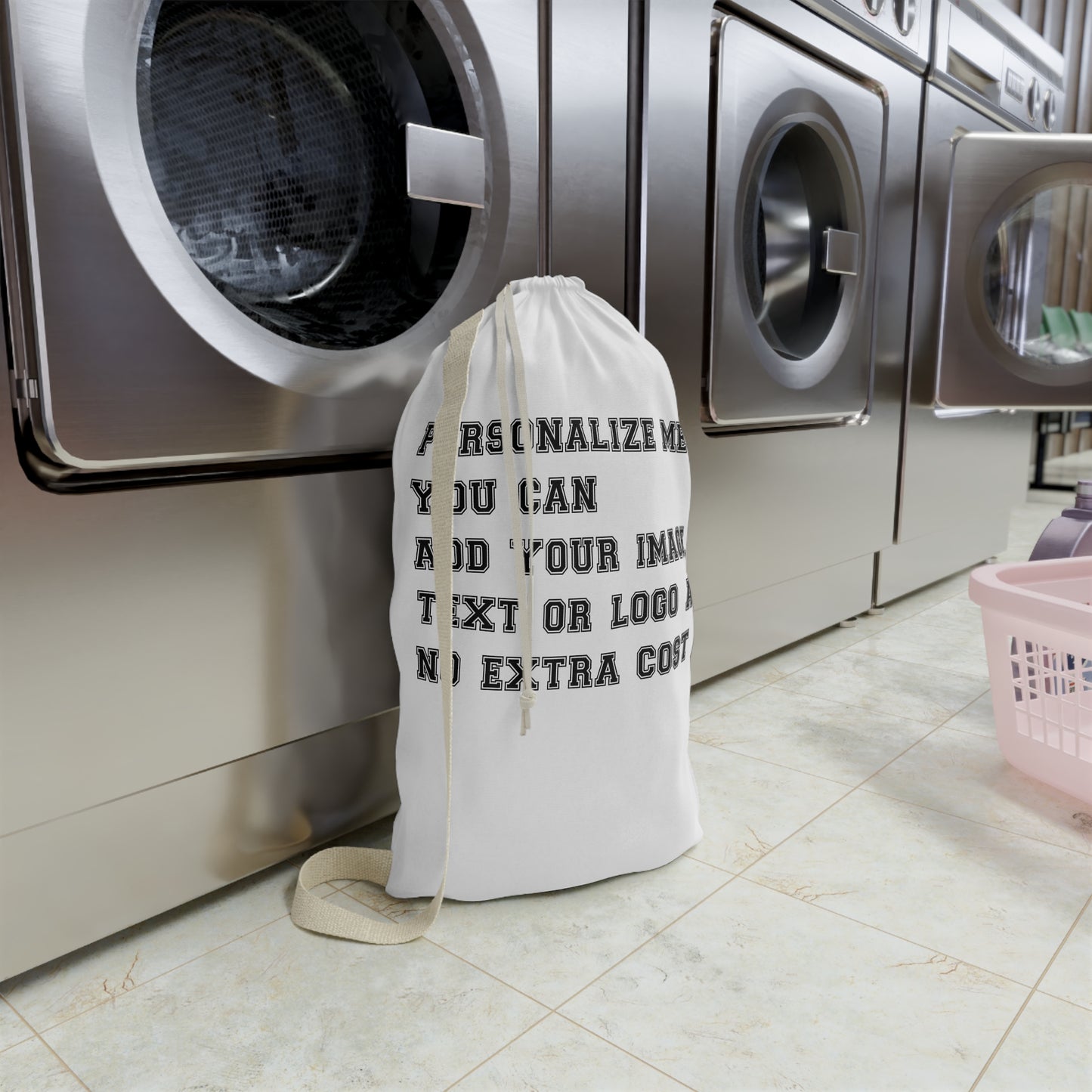 COLLEGE LIFE 101 Laundry Bag – "Help! Bring Coffee" Personalized Drawstring Bag