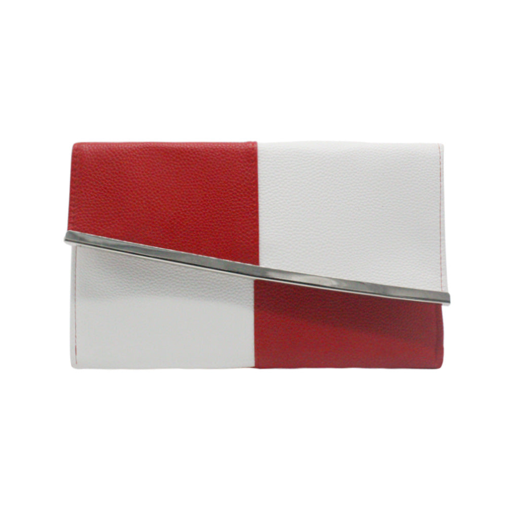 Black And White Envelope Clutch Bag