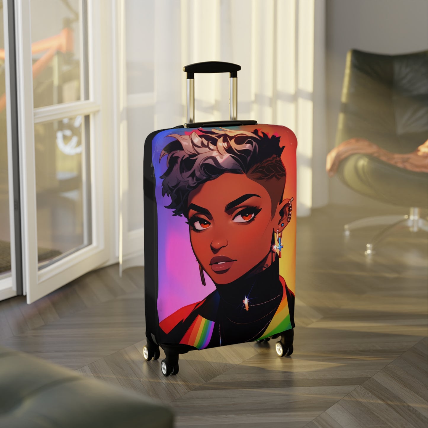 Stylish Portrait Luggage Cover