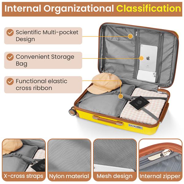 BLP Yellowjacket Luggage 4-piece Hard Sided Set