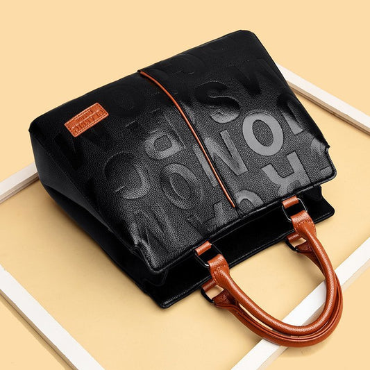 Monogram Leather Shoulder Bag