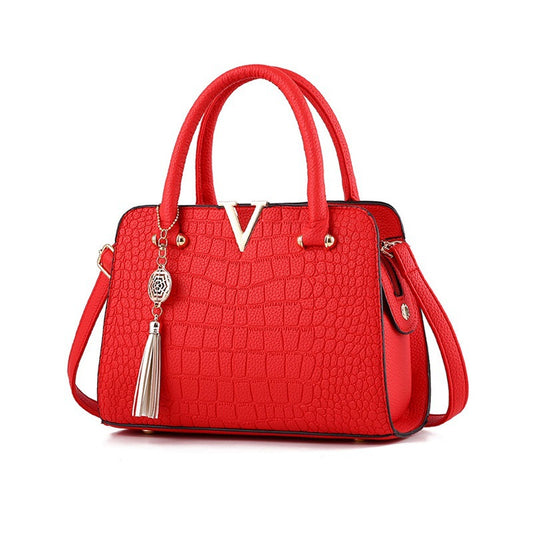 Signature V Monogram Casual Wild Handbag