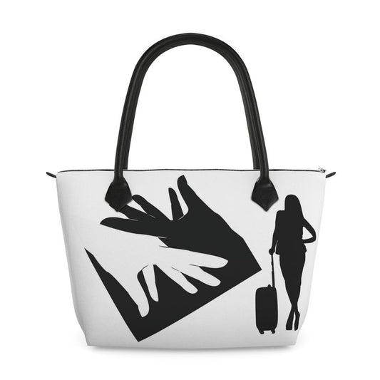 Hands Zip Top Handbag