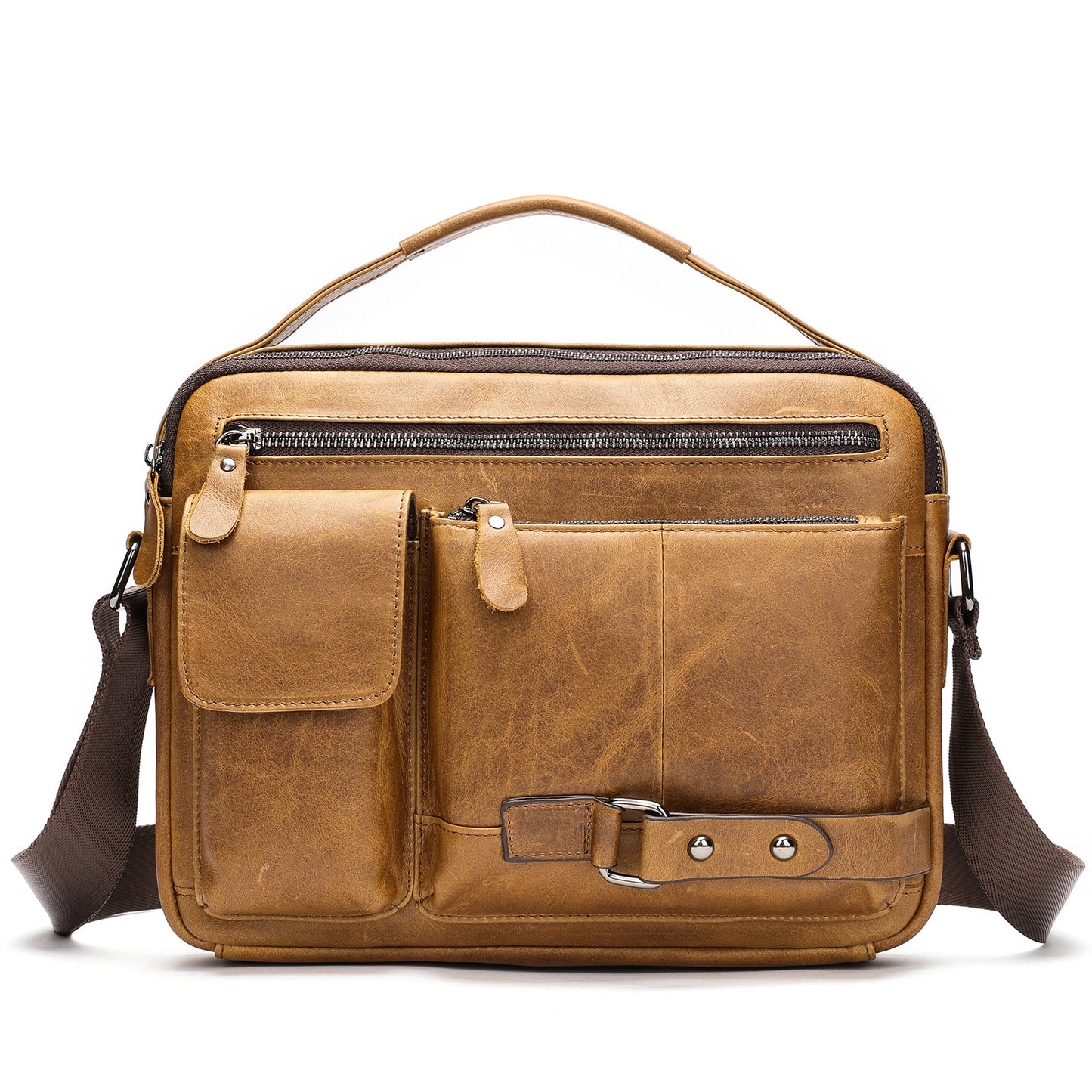Genuine Leather Business Commuter Travel Bag