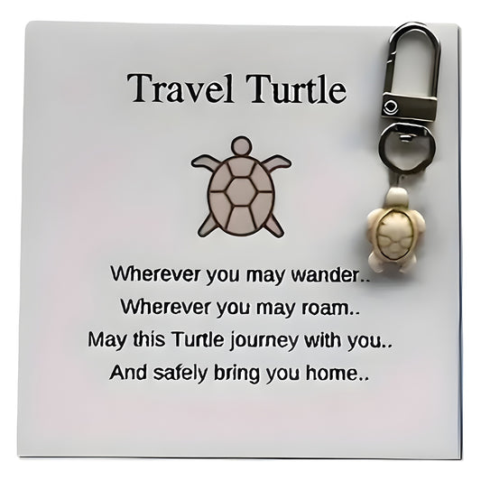 Travel Turtle Turquoise Decorative Bag Pendant