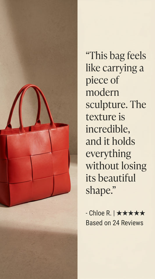 BLP Exceptional Woven Leather Tote Bag