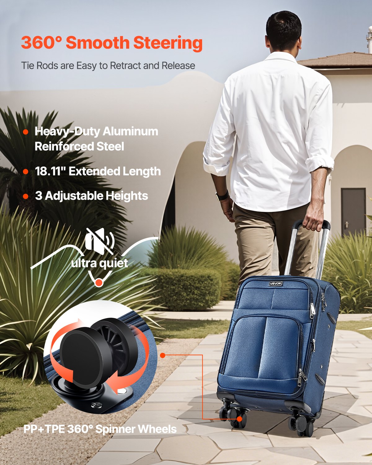 Softside Expandable Luggage 20-Inch Carry On Luggage, TSA Lock