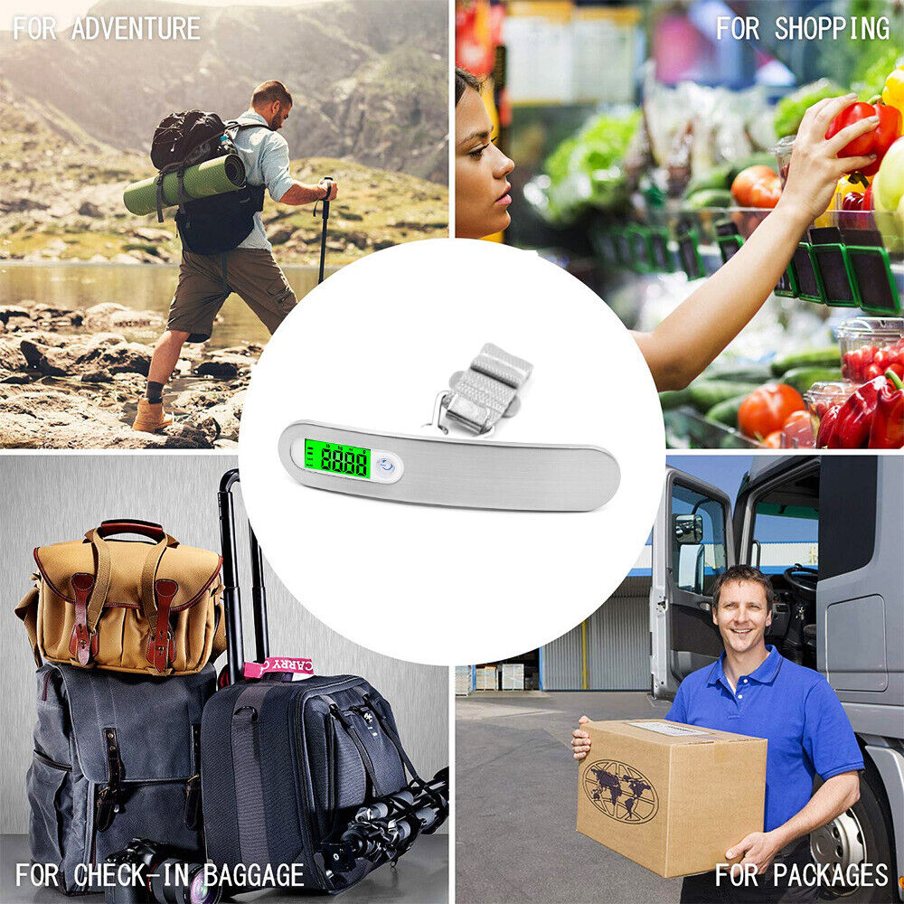 Portable LCD Digital Hanging Suitcase Baggage Travel Scale With Belt For Electronic Weight Tool 50kg/110lb