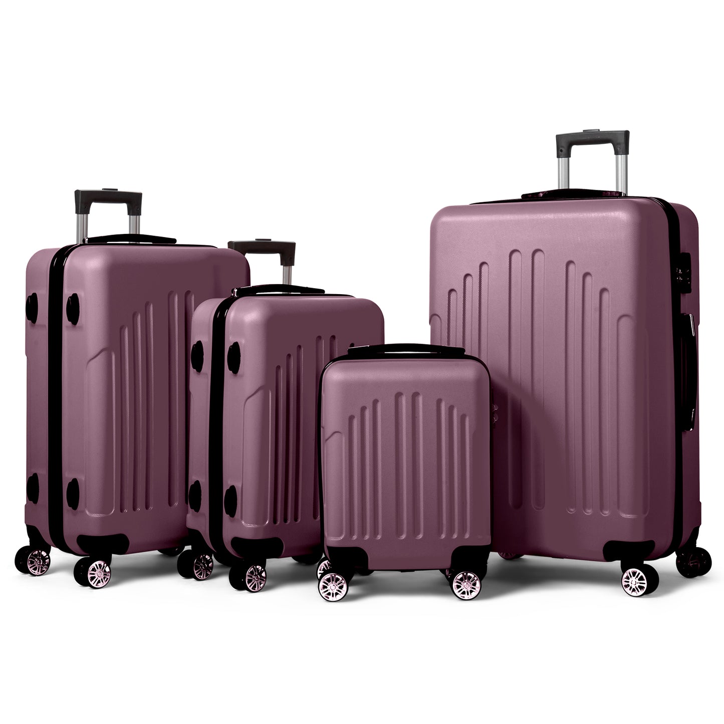 Vertical Striped Four In One Suitcase Set