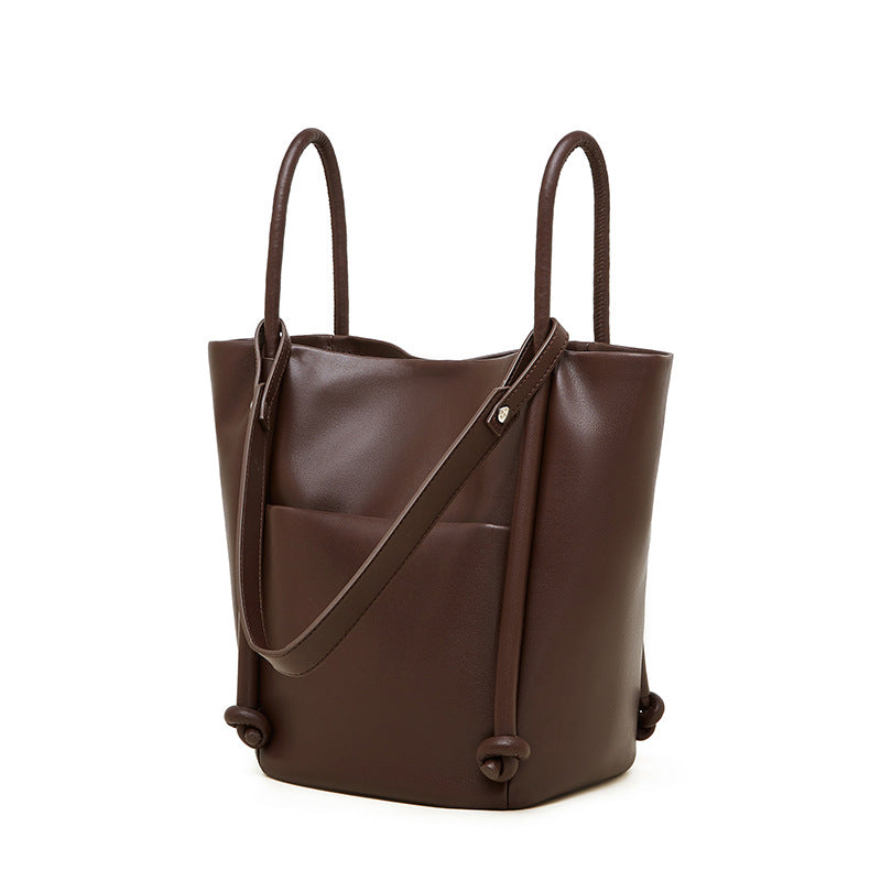 Vincent Premium Soft Genuine Leather Large Capacity Tote Bag
