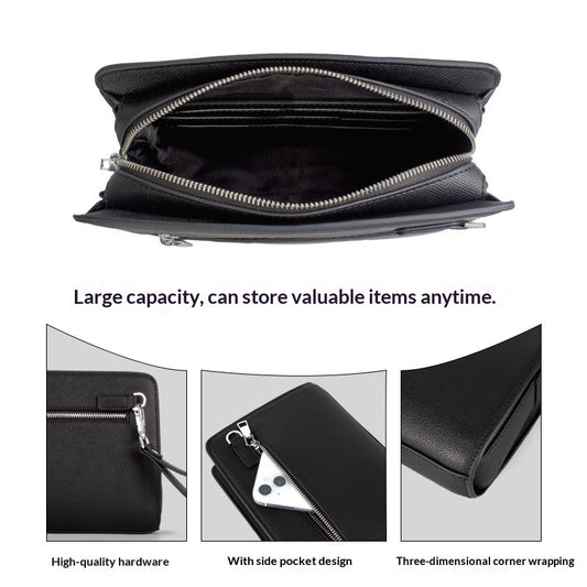 Smart Fingerprint Synthetic Leather Clutch Wallet