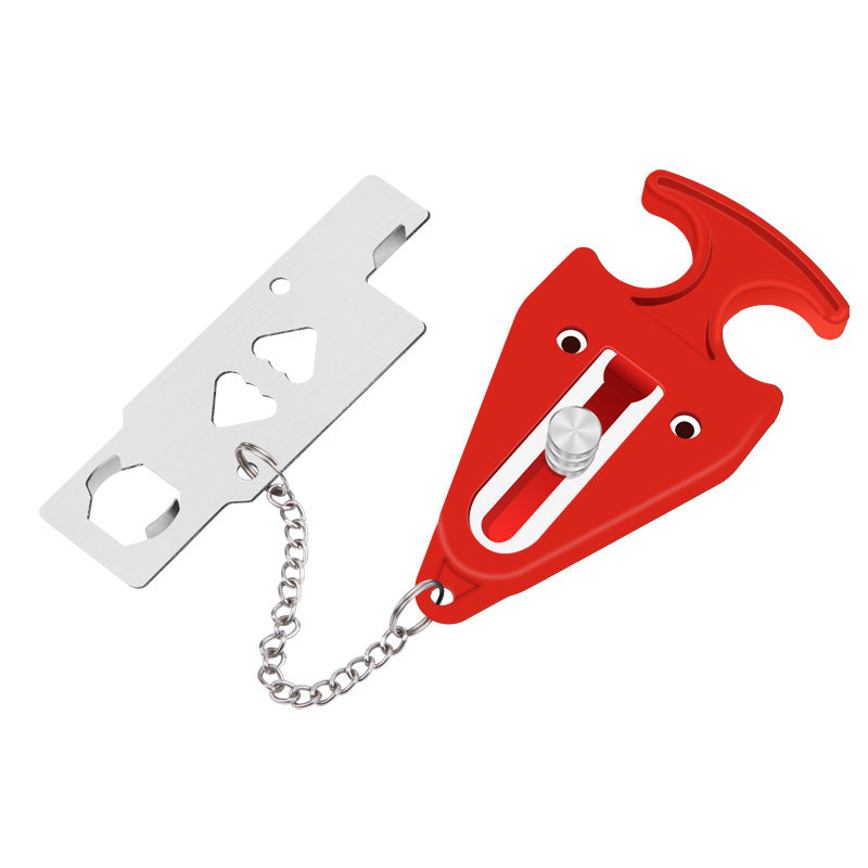 SAFE TRAVELS Door Stopper Dual-use Portable Door Snap Lock Security Hotel Top Door Opener