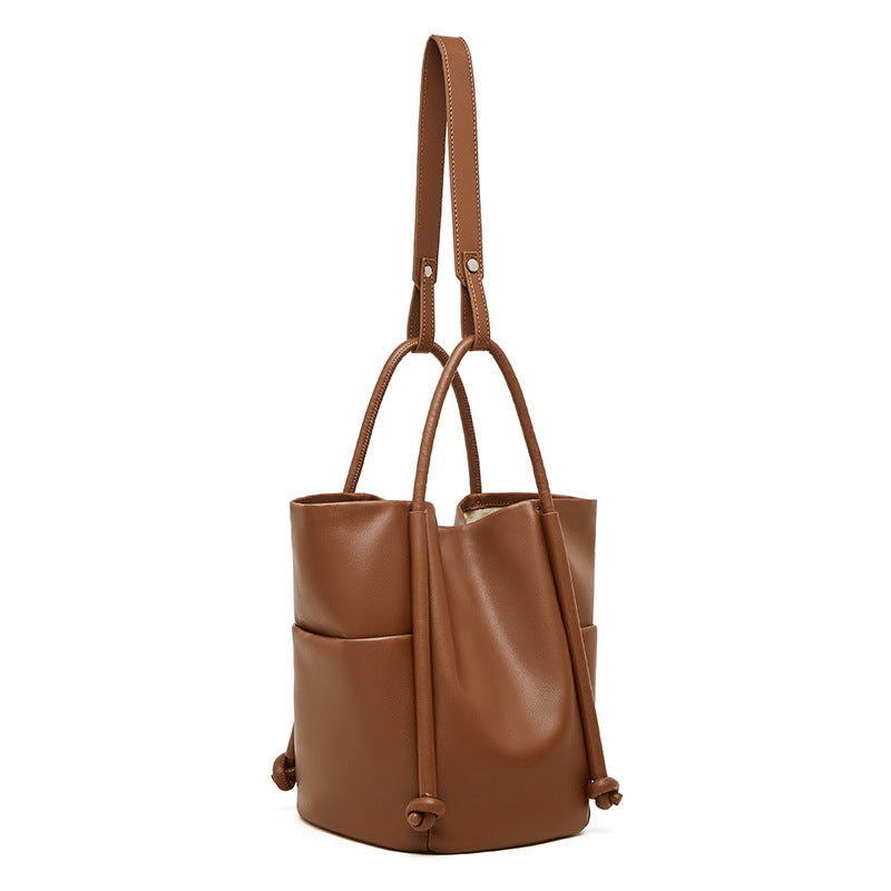 Vincent Premium Soft Genuine Leather Large Capacity Tote Bag