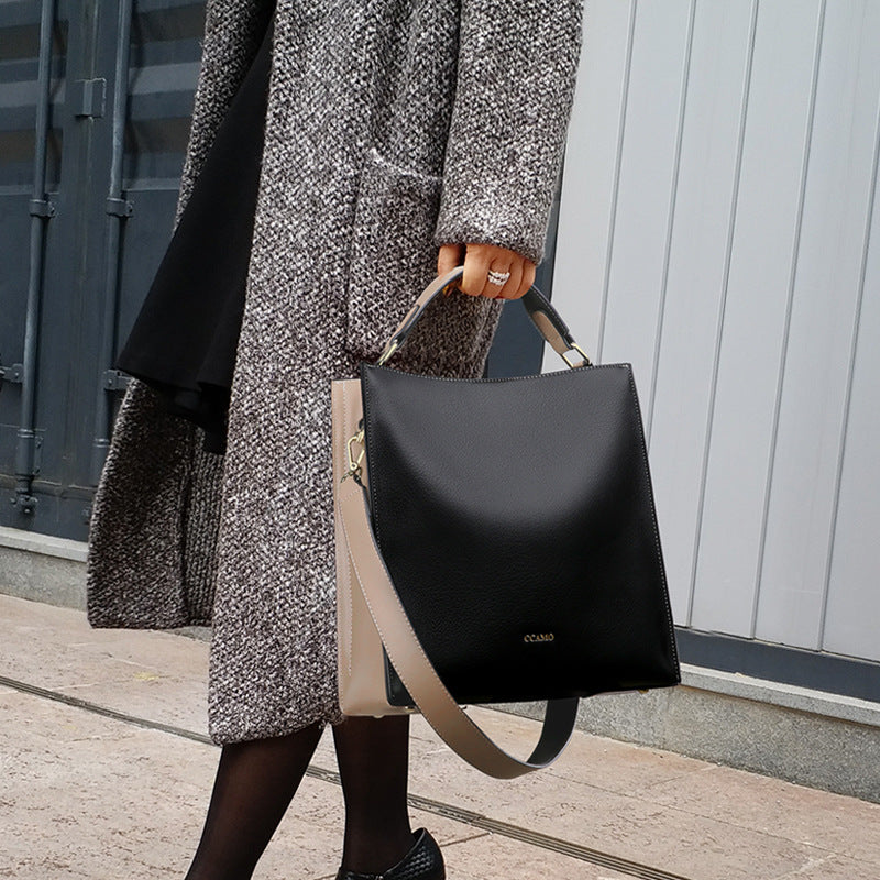 Giovanni's Two-Tone Shoulder Handbag