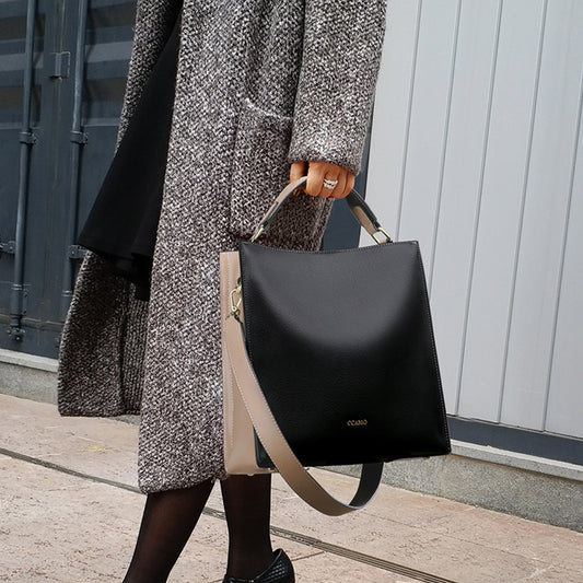 Giovanni's Two-Tone Shoulder Handbag