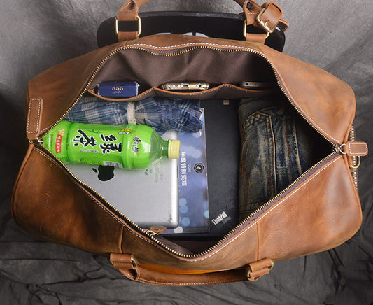 Cowhide Leather Duffle Bag