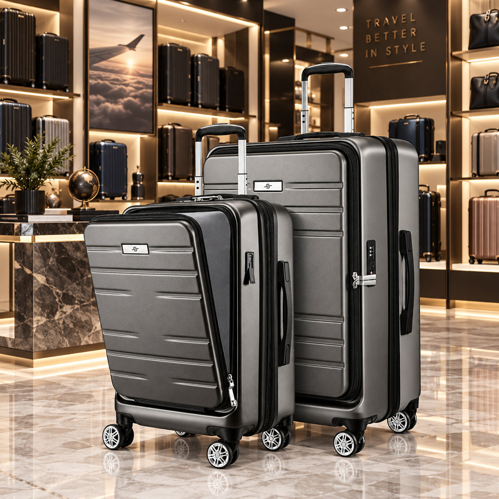 FLETCHER DuoTraveler Hard Shell Luggage Set with TSA Lock