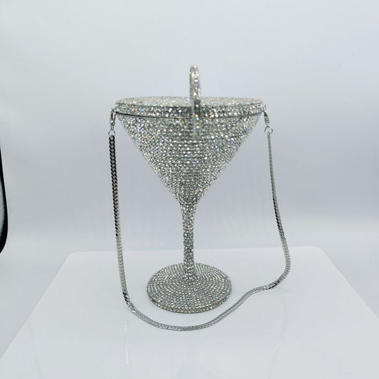 Cocktail Goblet Diamond Dinner Hand Bag