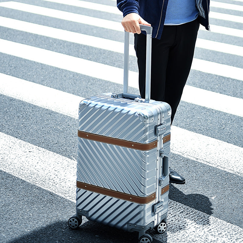 No-Zip 20" 24" Aluminum Hard Shell Suitcase