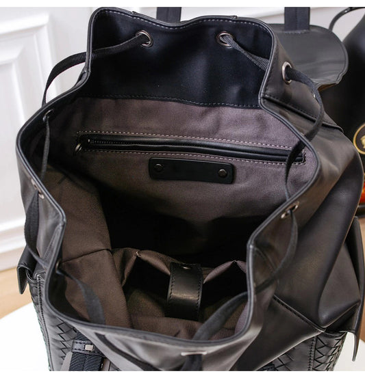 Elite Genuine Leather Woven Backpack