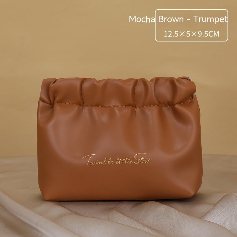 Exceptional Leather Large Capacity Travel Toiletry Bag