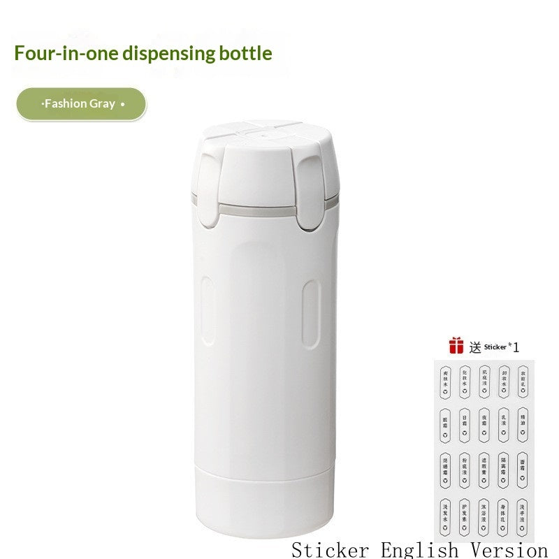 4 In 1 Travel Dispenser Portable Travel Bottles, Leakproof Travel Container For Body Wash Shampoo Conditioner Lotion