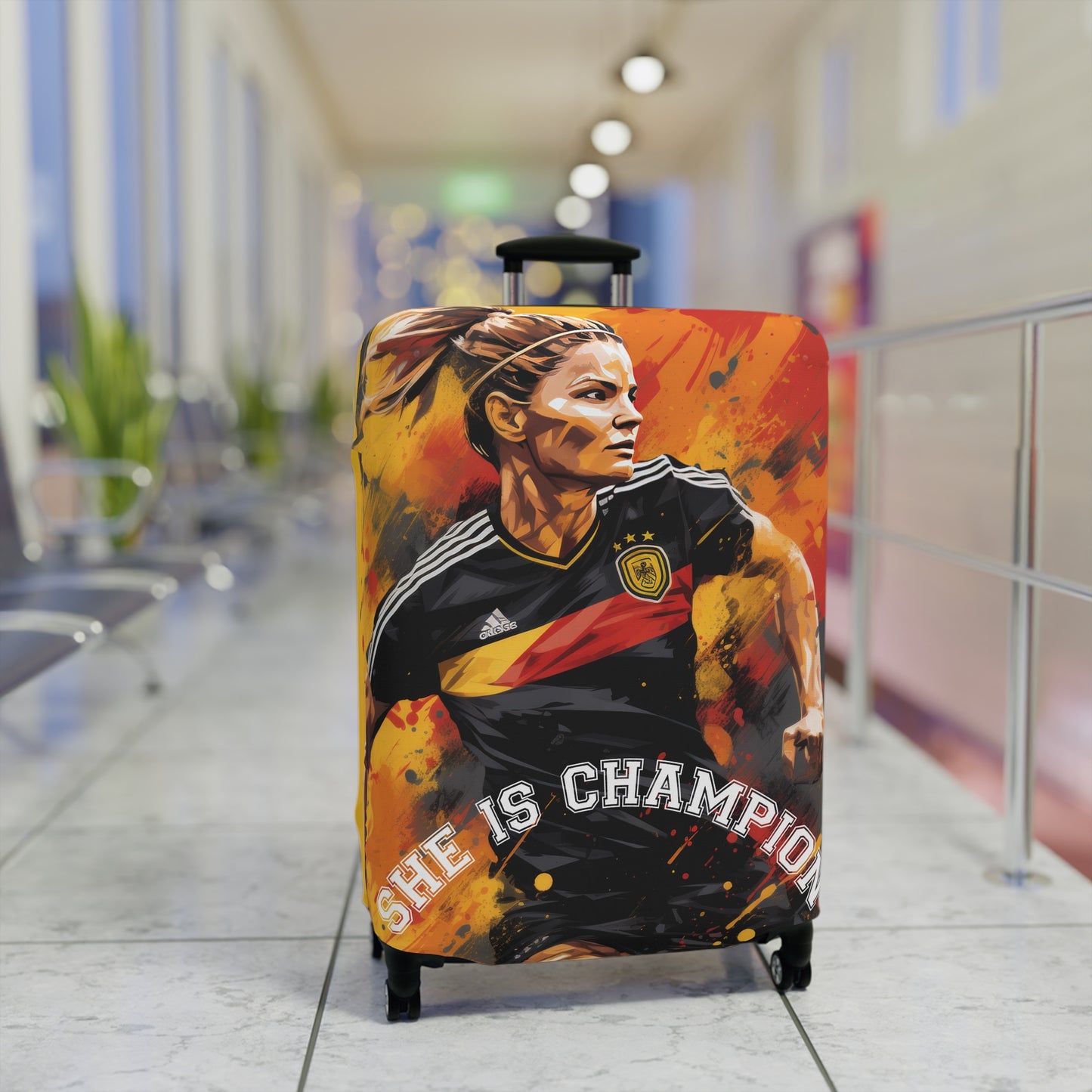 Soccer Player Luggage Cover