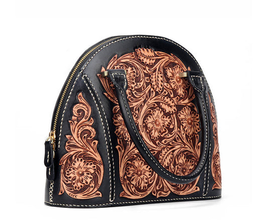 Renaissance Era Ladies Shell Genuine Leather Tote Bag