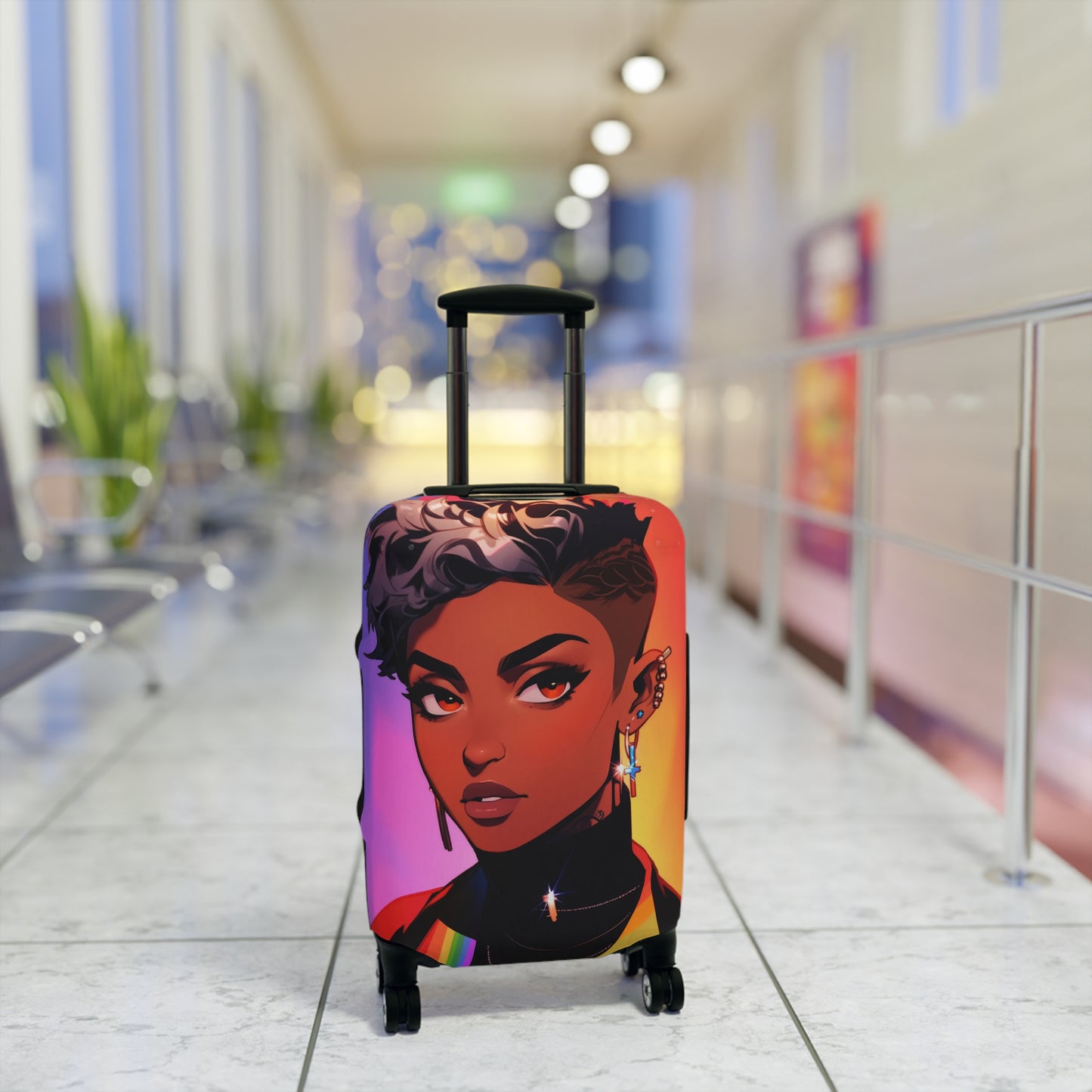Stylish Portrait Luggage Cover
