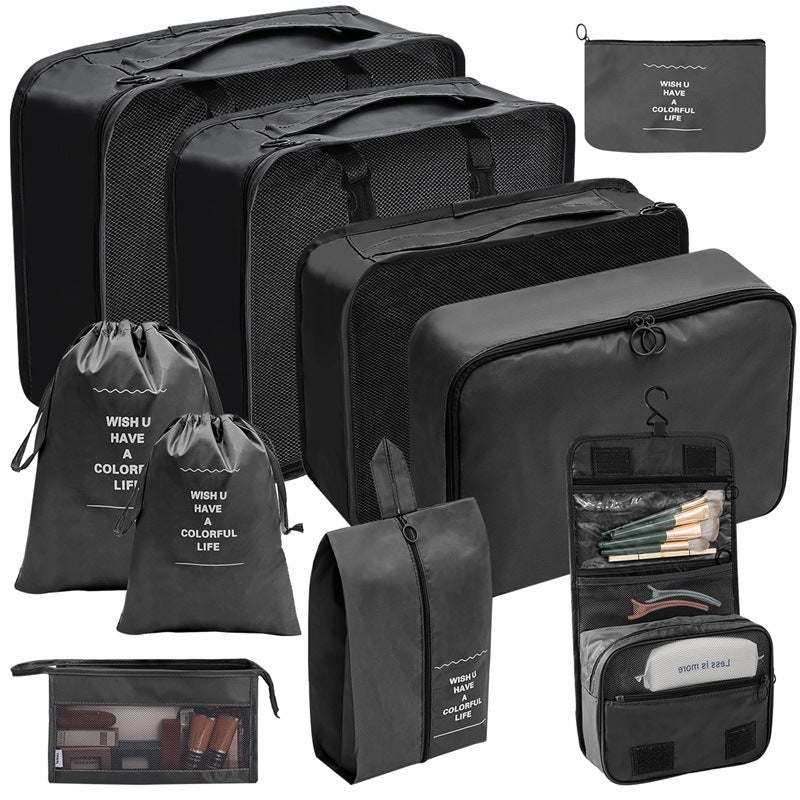 10 Piece Set of Travel Organizer Bags
