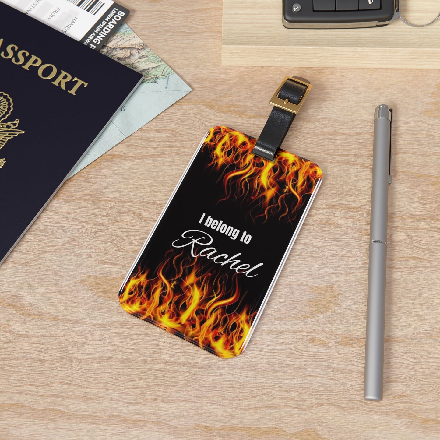 Flame Luggage Tag