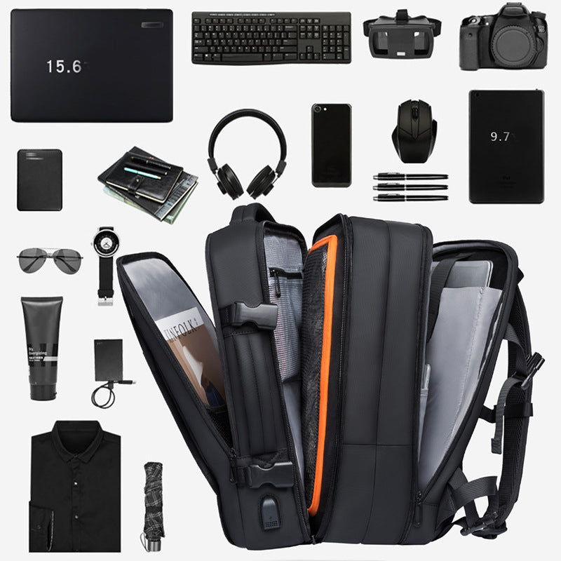 BANGE Foldable Large Capacity Business Travel Bag Waterproof Backpack