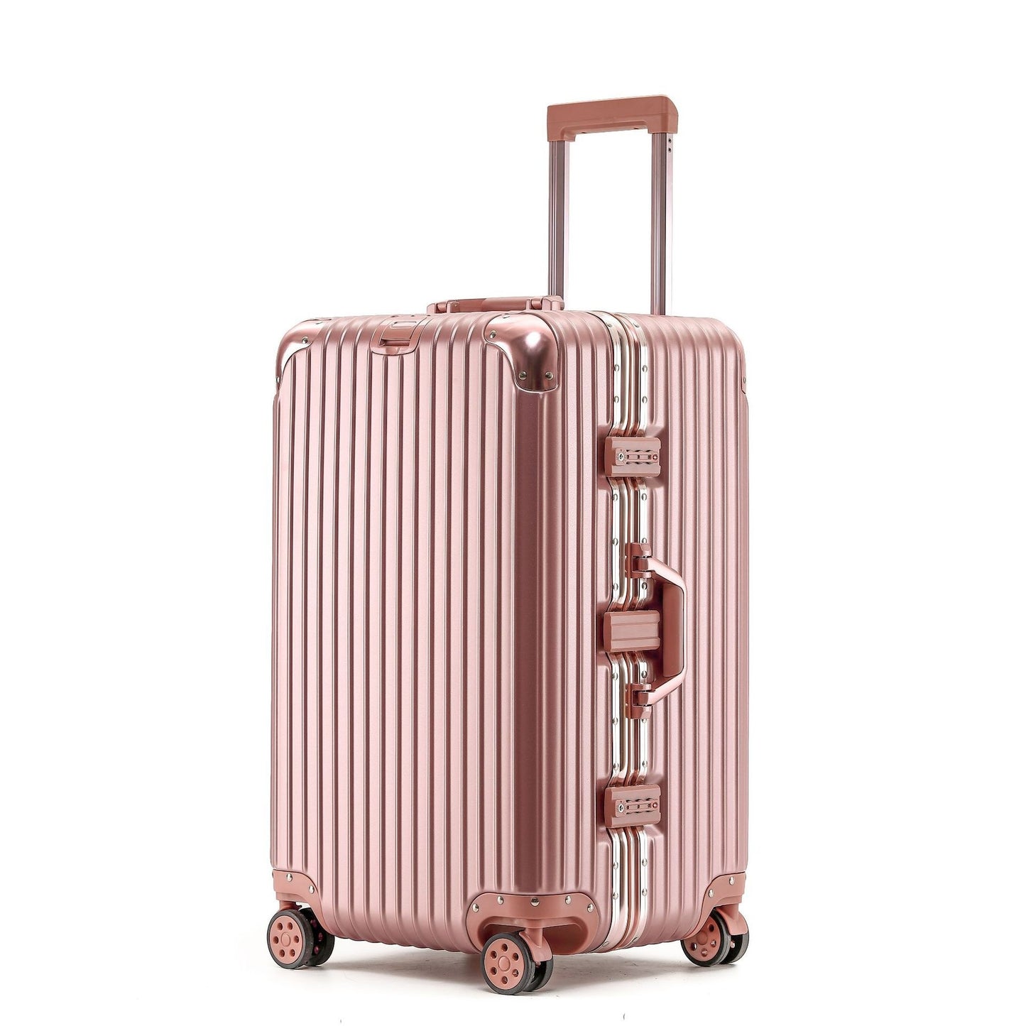 Exceptional Extra-large Capacity 20" Aluminum-frame Hard Shell Suitcase; No Zip