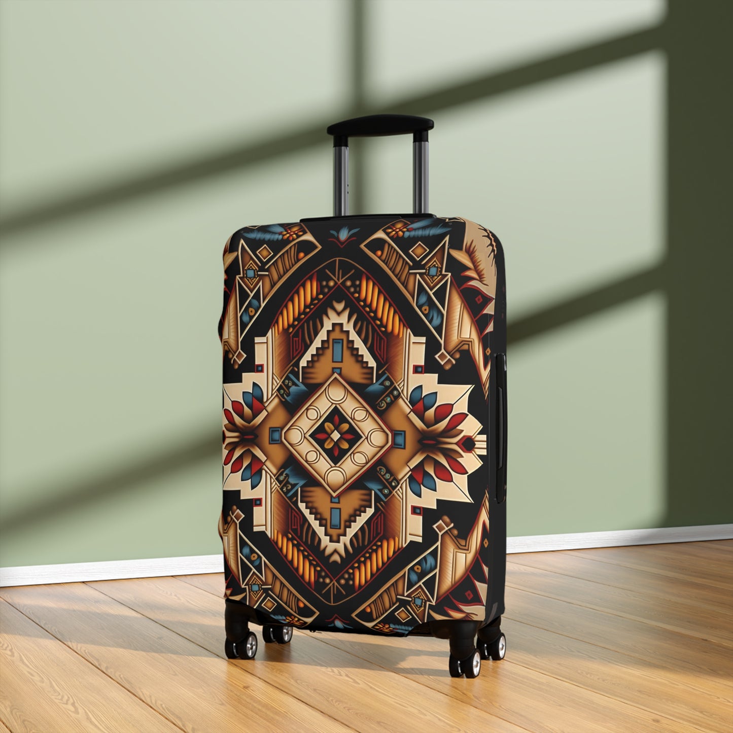 Geometric Aztec Luggage Cover — Tribal Travel Protector