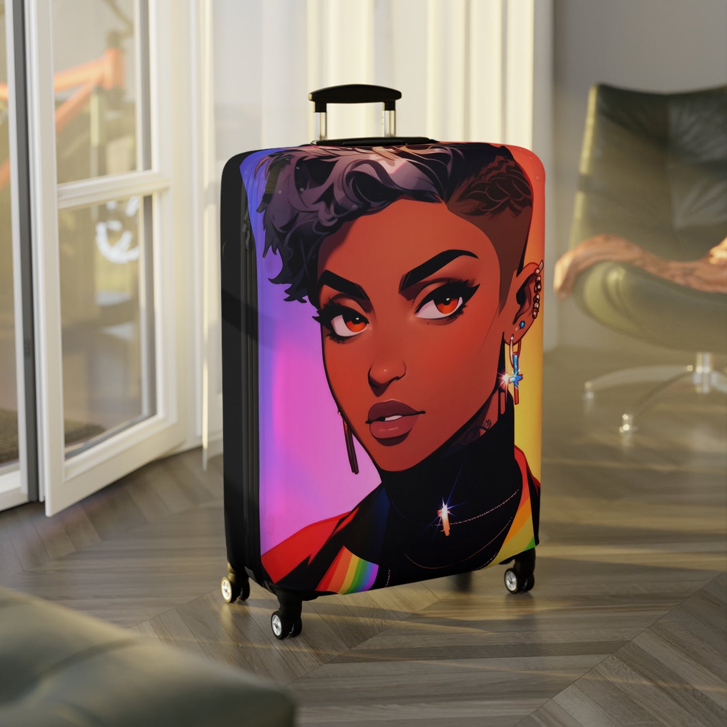 Stylish Portrait Luggage Cover