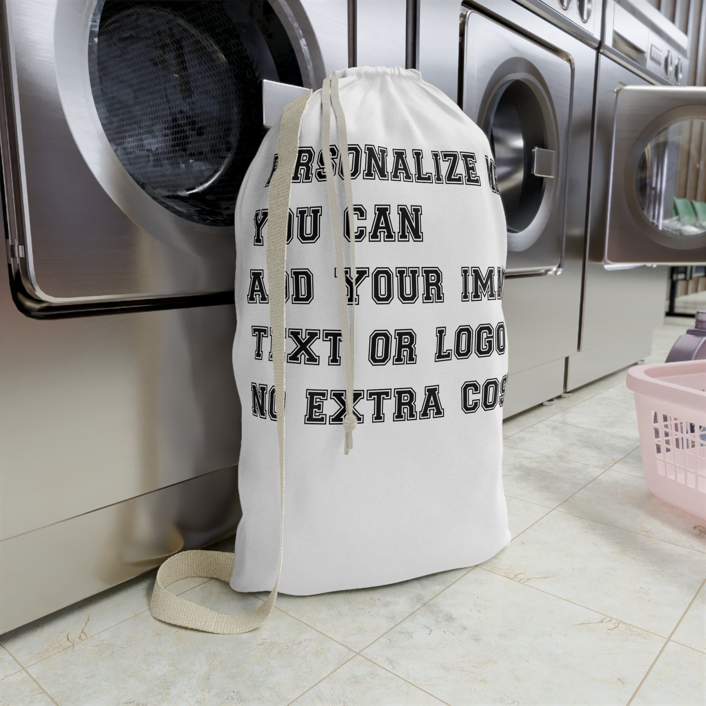 COLLEGE LIFE 101 Laundry Bag – "Help! Bring Coffee" Personalized Drawstring Bag