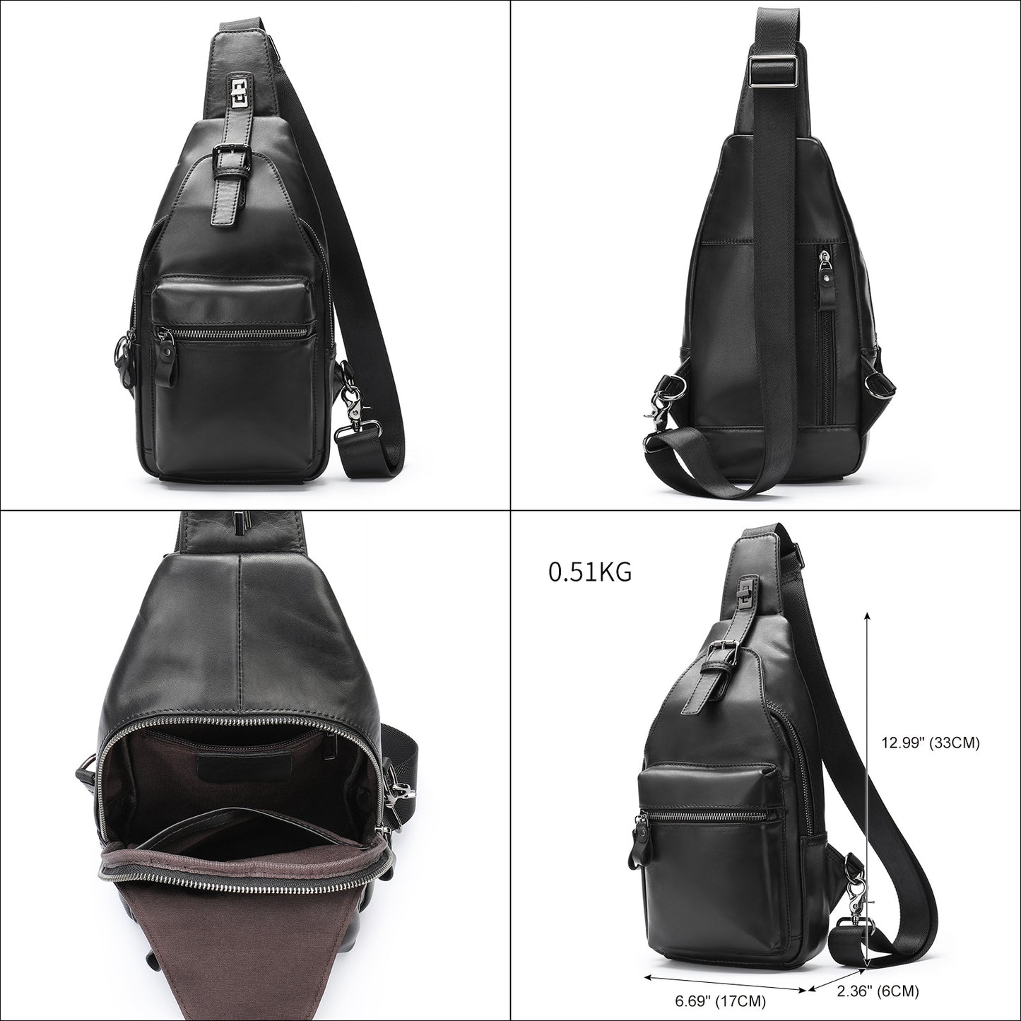Men's Leather Crossbody