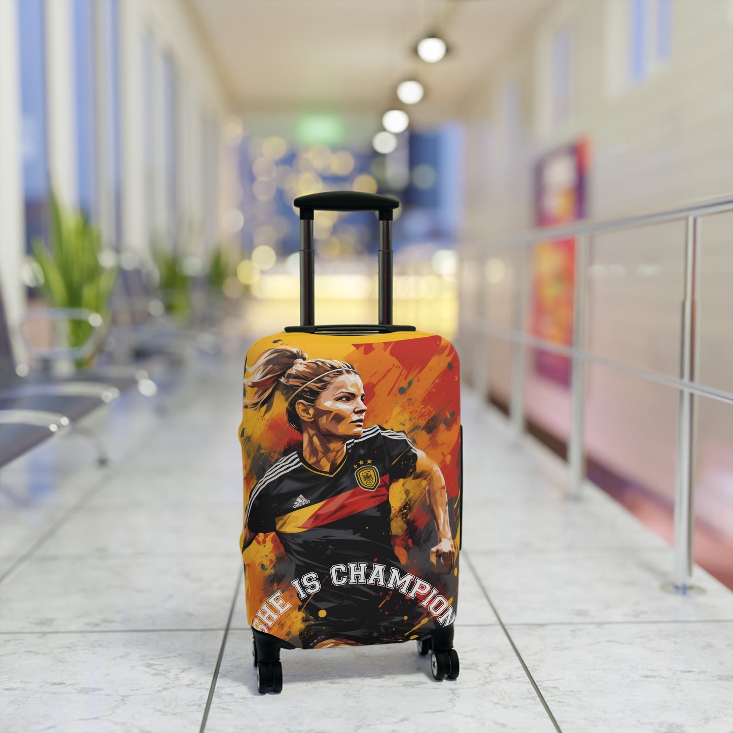 Soccer Player Luggage Cover