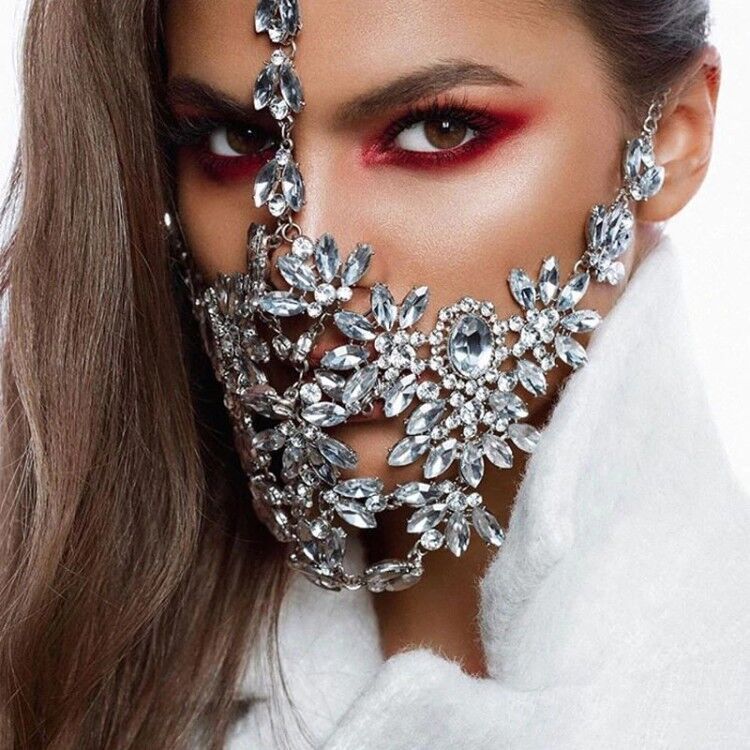 Rhinestone Nightclub Mask