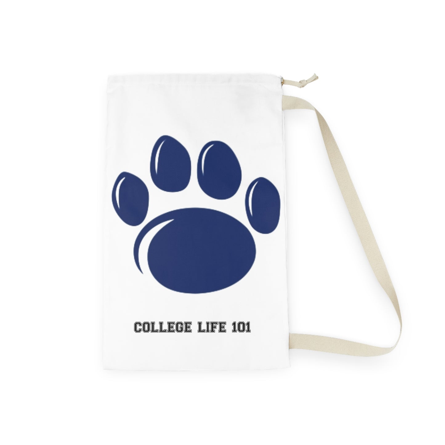 COLLEGE LIFE 101 Laundry Bag – "Help! Bring Coffee" Personalized Drawstring Bag
