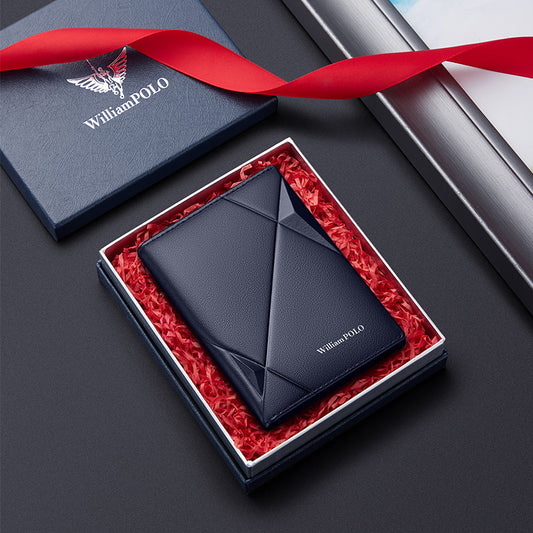 WilliamPOLO Men's Leather Card Wallet