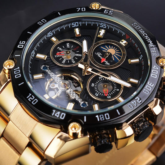 FORSINING Tourbillon Multifunctional Waterproof Automatic Mechanical Watch