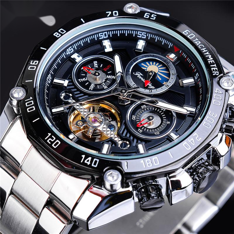 FORSINING Tourbillon Multifunctional Waterproof Automatic Mechanical Watch