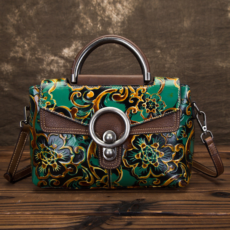 Renaissance Genuine Leather Retro Style Hand Bag back in Style
