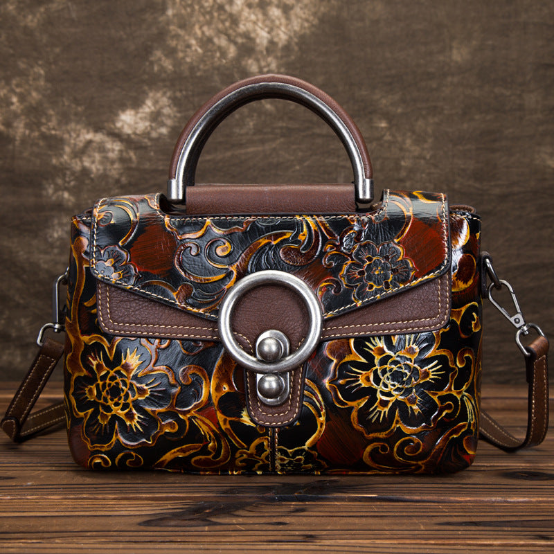 Renaissance Genuine Leather Retro Style Hand Bag back in Style