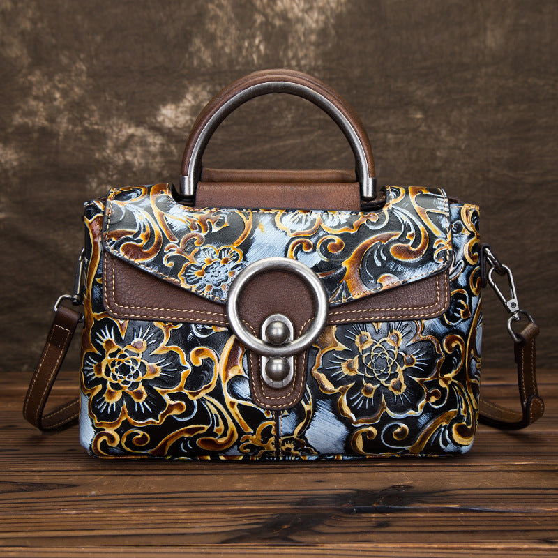 Renaissance Genuine Leather Retro Style Hand Bag back in Style