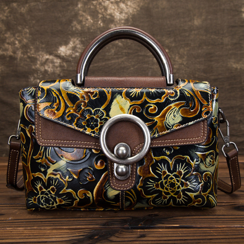 Renaissance Genuine Leather Retro Style Hand Bag back in Style