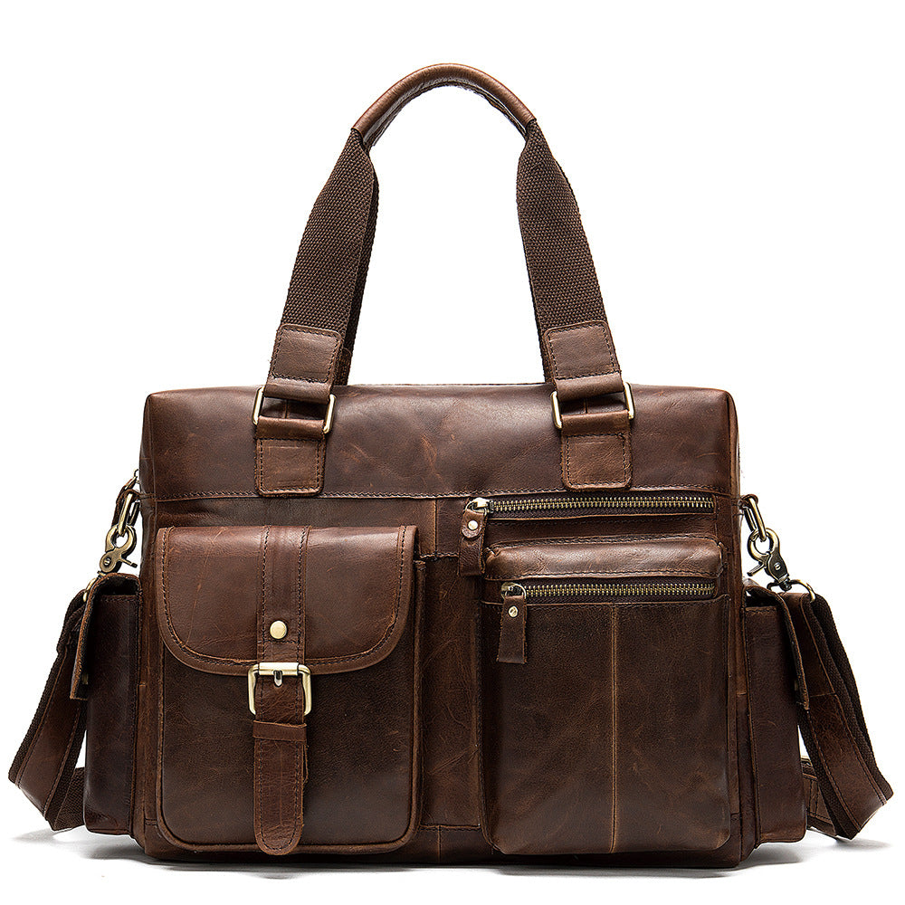 Cowhide Business Travel Duffel Bag