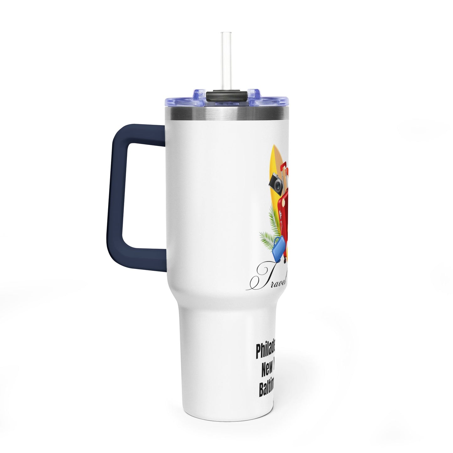 Travel Club 40oz Vacuum Tumbler — Personalized Cities List